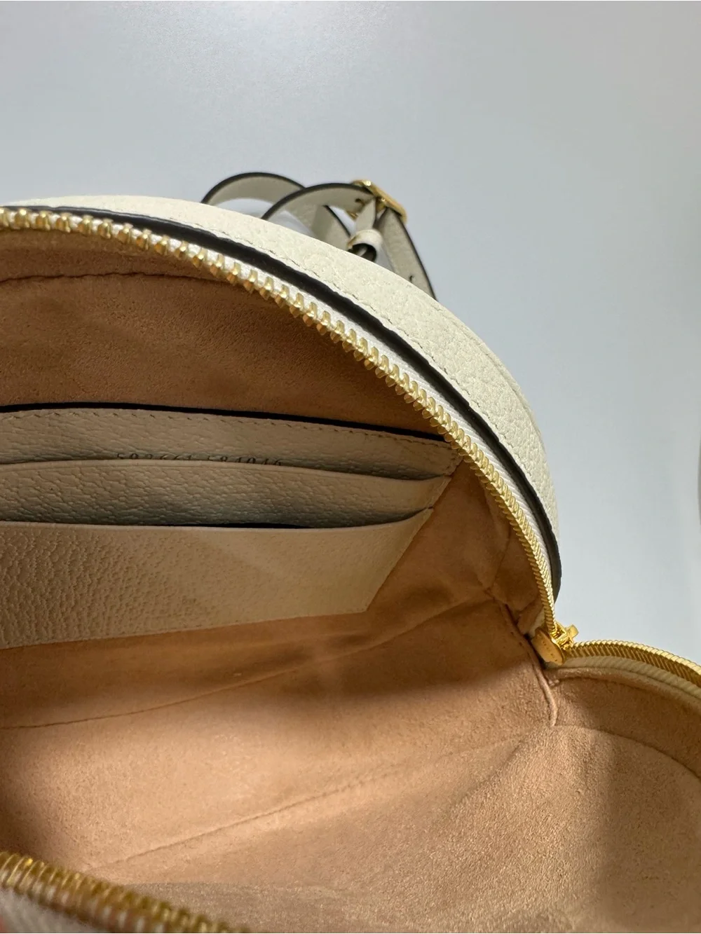 Gucci Ophidia Round Mini Backpack White
